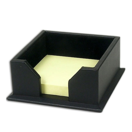Dacasso Classic Black Leather 3" x 3" Note Holder AG-1075